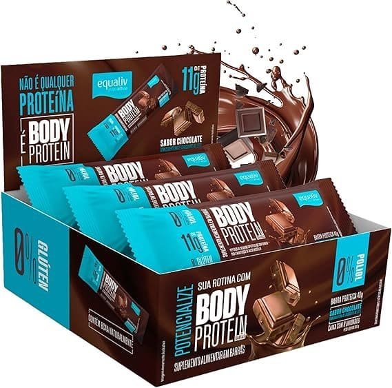 Body-Protein-Cacau-Barra-9-unidades-Equaliv.jpg Body Protein Cacau Barra, 9 unidades, Equaliv - Imagem 1